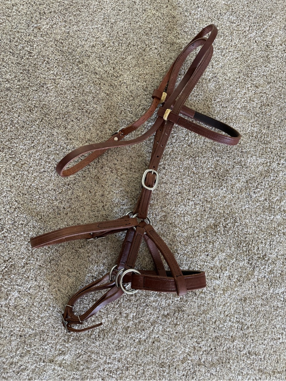 Buckaroo Leather Side Pull Bitless Bridle harness leather NWOT - Picture 4 of 8